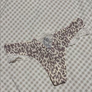 Victoria's Secret Animal Print Lace Thong